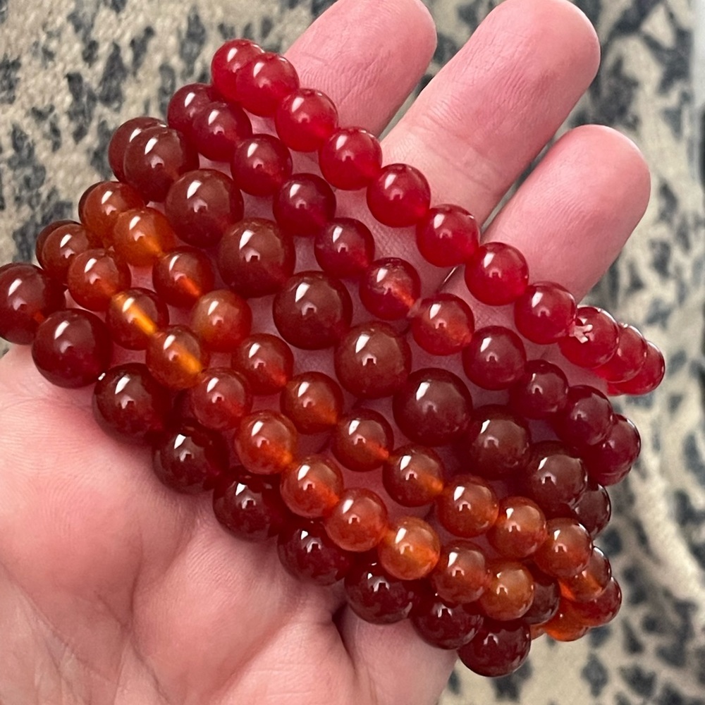 Genuine carnelian bracelets